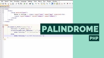 Palindrome in PHP | Check whether a String is Palindrome or Not using HTML Form and PHP