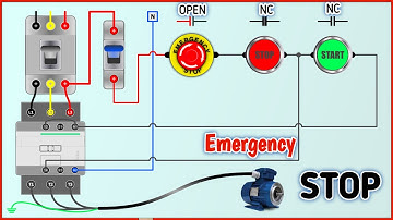 Control Circuit DOL Starter Emergency Stop Button