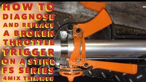 STIHL FS SERIES 4MIX TRIMMER / WEED EATER  REPAIR   HOW TO REPLACE A BROKEN THROTTLE TRIGGER