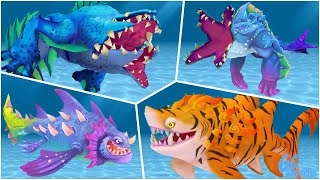 ABYSSHARK vs EVOLVED SHARKS in Hungry Shark Evolution