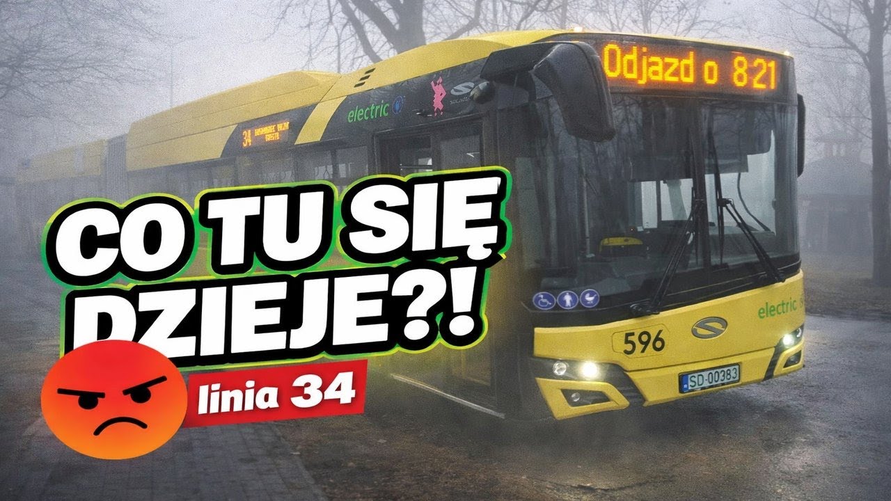 Dzień z Życia Kierowcy Autobusu w Mglisty Poniedziałek! Na linii 34 ze Strzemieszyc do Sosnowca