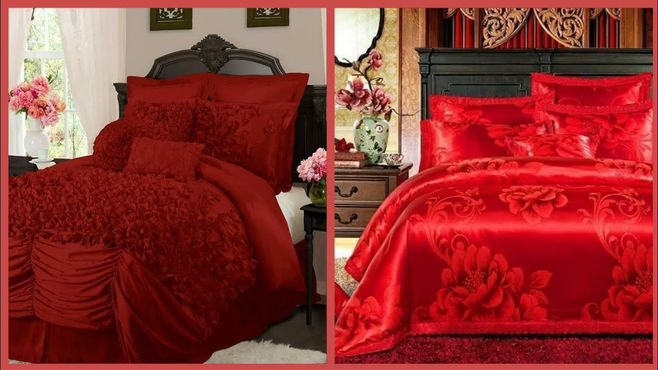 Royal red bedding set // bridal bedding sets // luxury bedding sets