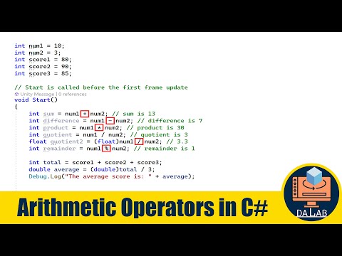 Arithmetic Operators in C#