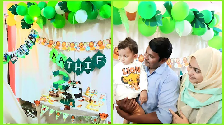 LION KING JUNGLE BIRTHDAY PARTY DECORATION IDEAS AT HOME in BUDGET/DIY TEE PEE TENT