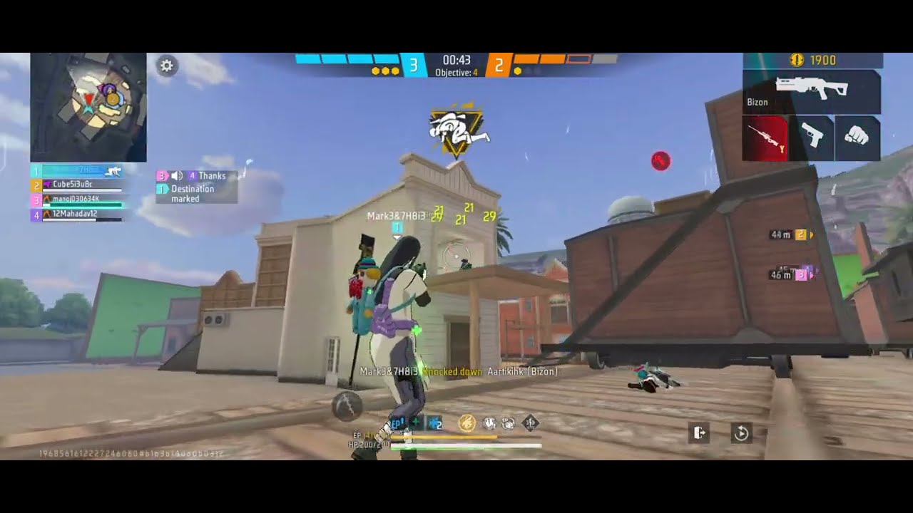 ⚔️1vs3⚔️free fire gaming video🫶❤️