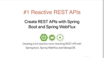 PART: #1 - Intro - Create REST APIs with Spring boot and Spring WebFlux.