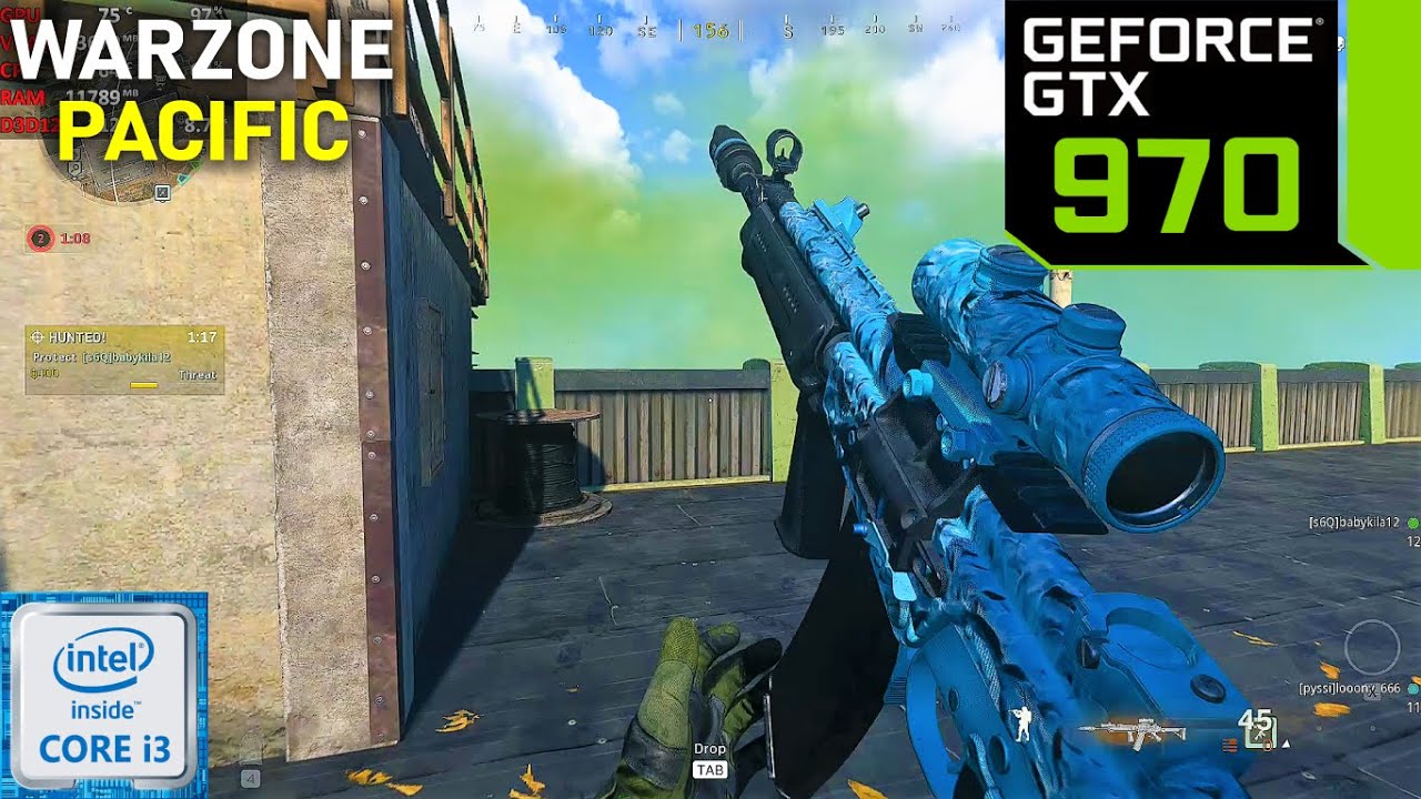 Call of Duty: Warzone Pacific : GTX 970 + i3 10100F