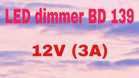 LED dimmer using BD139 NPN transistor(0V-35V) /3A || negative voltage control || DELTA CIRCUIT