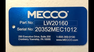 LightWriter™ and Dot Peen Creating and Marking Aluminum Tags