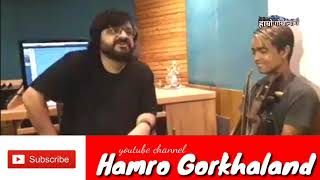 Sikkim street singer Santosh Gandarbha with Boliwood famous musician Pritam Da Live from mumbai chords