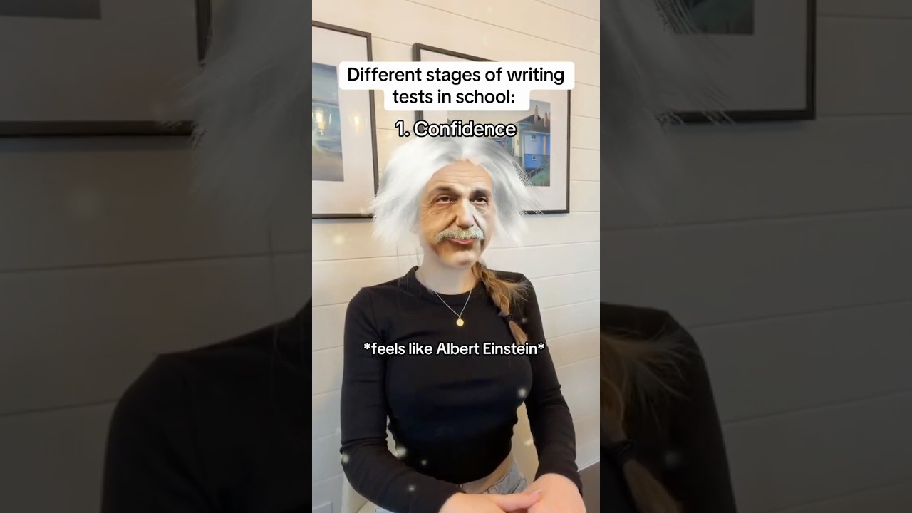 The different stages of writing a test in school 