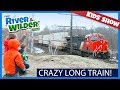 BOYS SPOT A CRAZY LONG TRAIN WITH 180 DOUBLE-STACK CARS