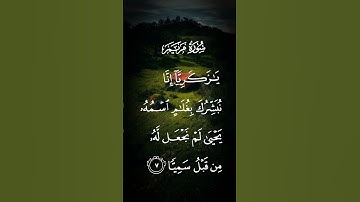 سورة مريم يازكريا أنا نبشرك بغلام اسمه يحيى لم يجعل له من قبل سميا الاية ٧