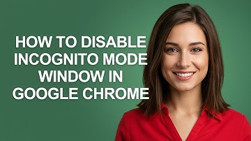 How to Disable Incognito Mode Window In Google Chrome - AshleyHowTo