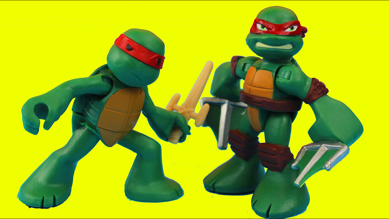 Teenage Mutant Ninja Turtles Shredder and Krang create Robotic TMNT Mikey Raph