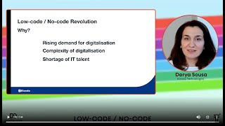 Derya Sousa, COO of Kianda at Low-code / No-code Techstrong Event, November 2021 screenshot 2