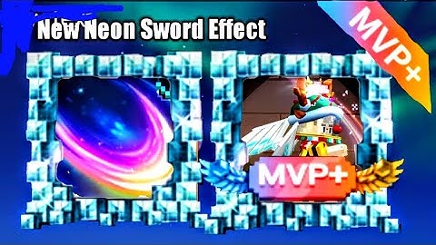 Power of Neon Sword effect-Bedwars Blockman Go