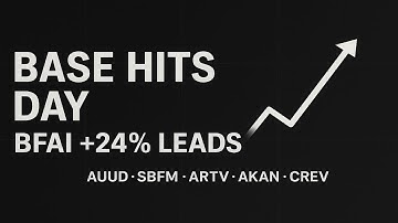 Slow Tape, Smart Scales: BFAI +24% | AUUD • SBFM • ARTV • AKAN