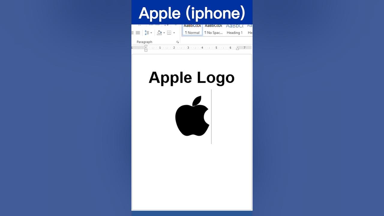 Apple logo in ms word🤗 #shorts #iphone #msword - YouTube