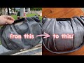 how to restore a leather bag as shown by a Singaporean marquage artist