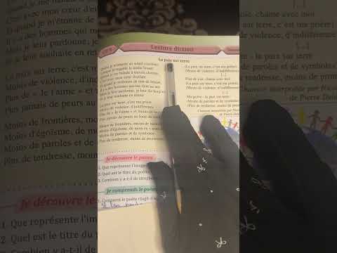 6ème année primaire parcours page 155 la paix sur terre lecture diction