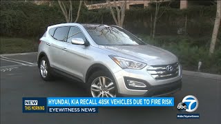 Park outside: Hyundai, Kia recall vehicles due to fire risk l ABC7
