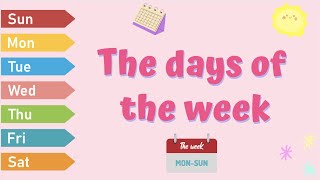 Learn THE DAYS OF THE WEEK in ENGLISH!
