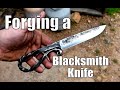 Beginner knife making forging a blacksmith knife from a file