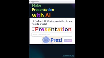 Make Beautiful Presentation | Prezi AI | GANESHRAWATZ #prezi #makepresentation #preziai