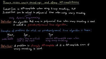 Binary vs. Unary Number Encodings and Strong NP-completeness
