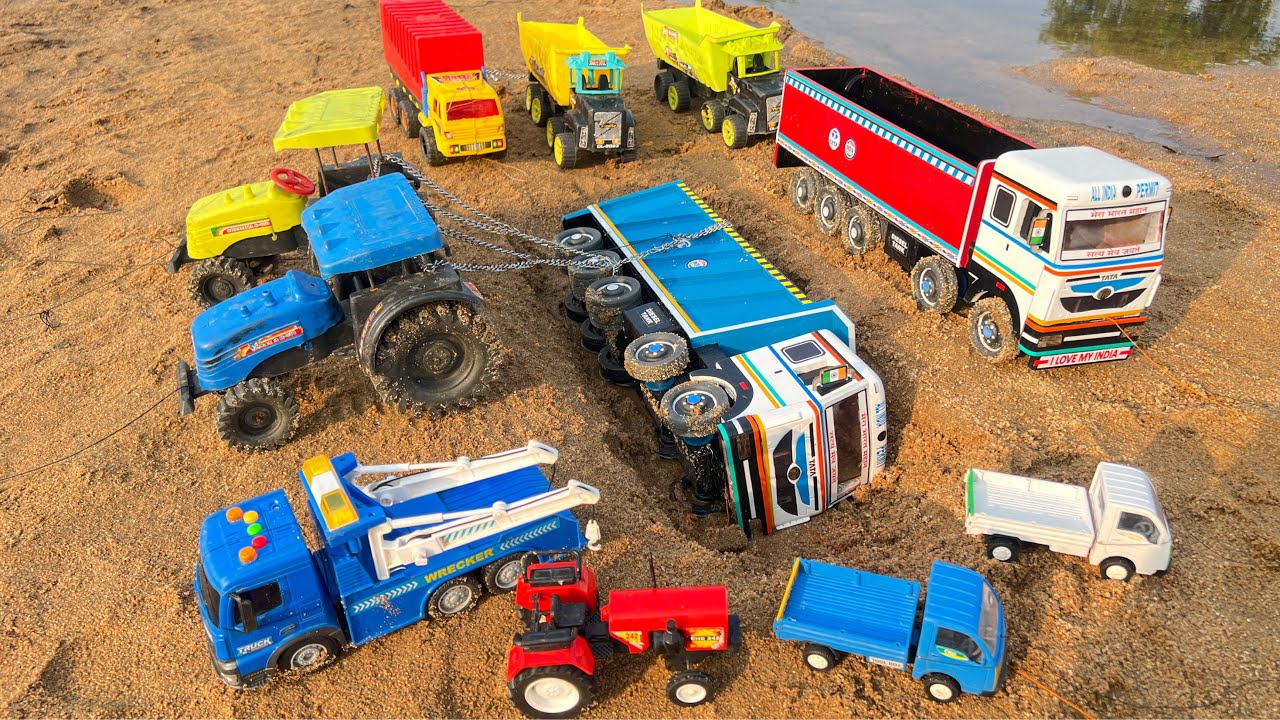 Ford Tractor Tata Sierra Car HMT Tractor Auto Rickshaw Accident Pulling Out Two JcbCartoon? Part 2