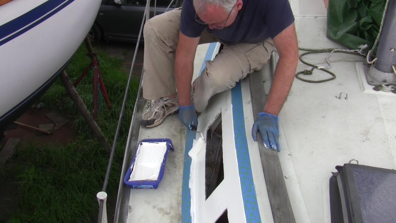 Just About Sailing June 2018 – Fitting new windows, Pt 2 sanding, painting, installation
