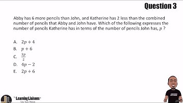 Praxis Core Math Practice Question - Writing Expressions