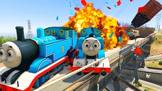  THOMAS AND FRIENDS Train Derailment Epic Crash Tests - Stop The Train Challenge in GTA V