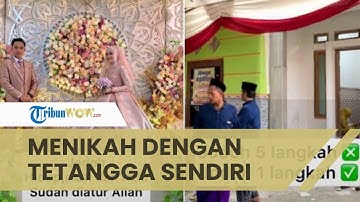 Viral Video Pengantin Menikah dengan Tetangganya Sendiri, Hanya Berbatasan Dinding