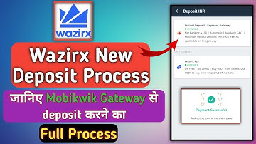 how to deposit money in wazirx |mobikwik | wazirx new deposit process | wazirx me deposit kaise kare