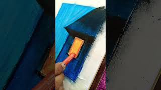 Rainy Night House Drawing 🌧️ | Easy Oil Pastel Art Tutorial #artwork #oil pastel #artist #painting