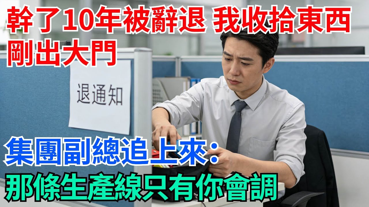 幹了10年被一紙通知辭退，我收拾東西剛出大門，集團副總追上來：那條生產線只有你會調【奇趣天下】#職場逆襲#職場智慧#爽文職場#工作日常#完結爽文#中年危機