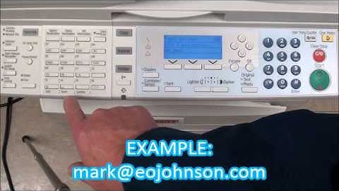 Ricoh Lanier 4 Line Display Programing Email Addresses