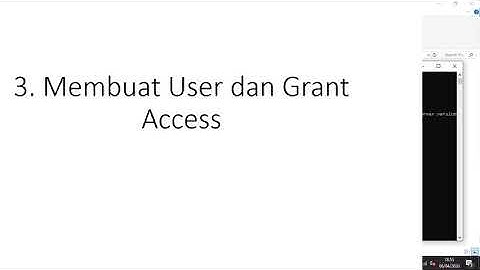 Cara Membuat Database, Table, User serta hak akses pada Mysql