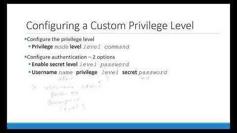 Cisco IOS Privilege levels