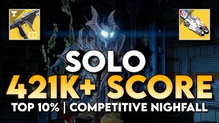 Solo Top 10% Guardian Games Competitive Nightfall (421K Score)