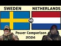 Sweden vs Netherlands military power comparison 2024 | Netherlands vs Sweden military power 2024