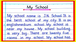 Essay On My School In English Paragraph On My School My School Paragraph 100 Words Nibandh