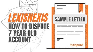 iDispute Credit Repair Letters to Fix LexisNexis & Remove Old Accounts (Template)