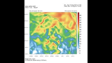Kalamos fire WRF-ARW 500m Winds at 10m