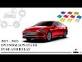 Hyundai Sonata 2019 - 2023 Fuse box diagram and Relay with assignment and location