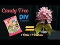 IDE KREATIF DIY -  POHON PERMEN LEBARAN | Candy Tree Tutorial | Tempat permen unik