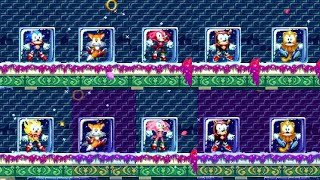 Sonic Mania Plus - All Characters + Super Forms Inside an Ice Block