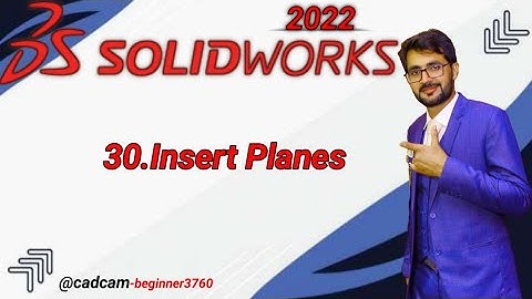 SolidWorks Tutorial in Urdu/Hindi 30.Insert Planes